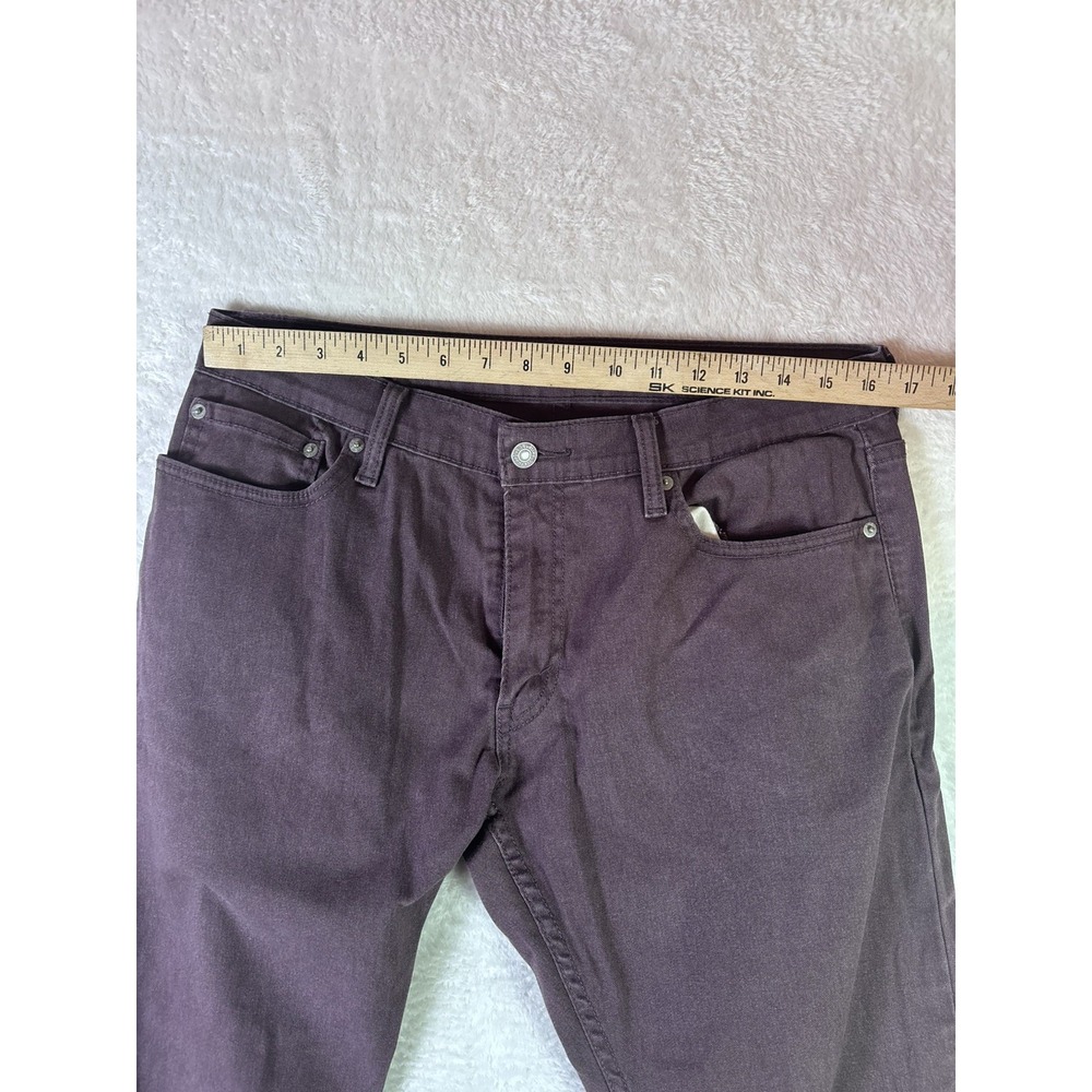 Levi's 514 Jeans Men's 34x32 Straight Fit Regular burgundy purple Denim - Picture 7 of 10
